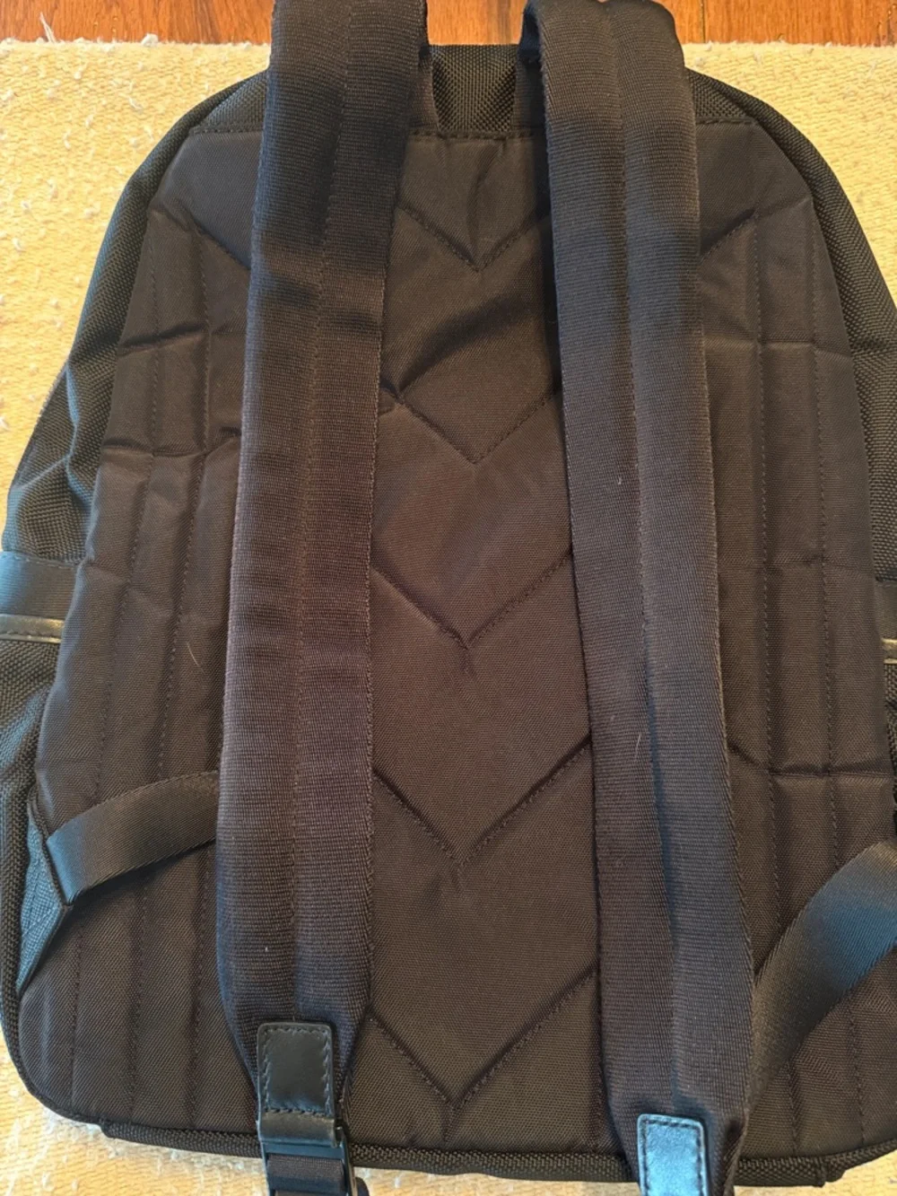 Michael Kors Black Nylon Backpack with Front Zip Pocket - Picture 4 of 7